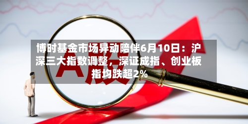 博时基金市场异动陪伴6月10日：沪深三大指数调整，深证成指、创业板指均跌超2%-第2张图片