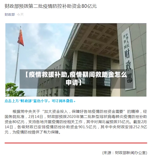 【疫情救援补助,疫情期间救助金怎么申请】