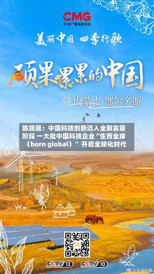陈翊庭：中国科技创新迈入全新发展阶段 一大批中国科技企业“生而全球（born global）” 开启全球化时代